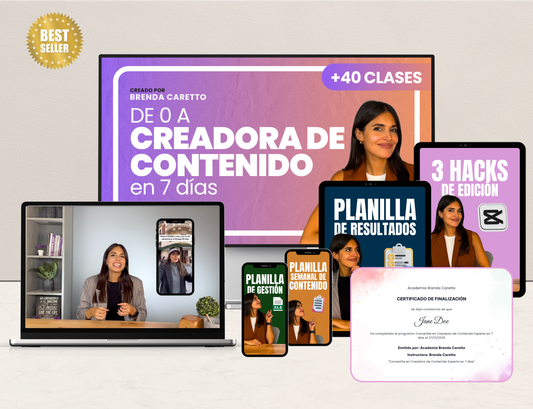 De 0 a Creadora de Contenido en 7 días - Plan Básico